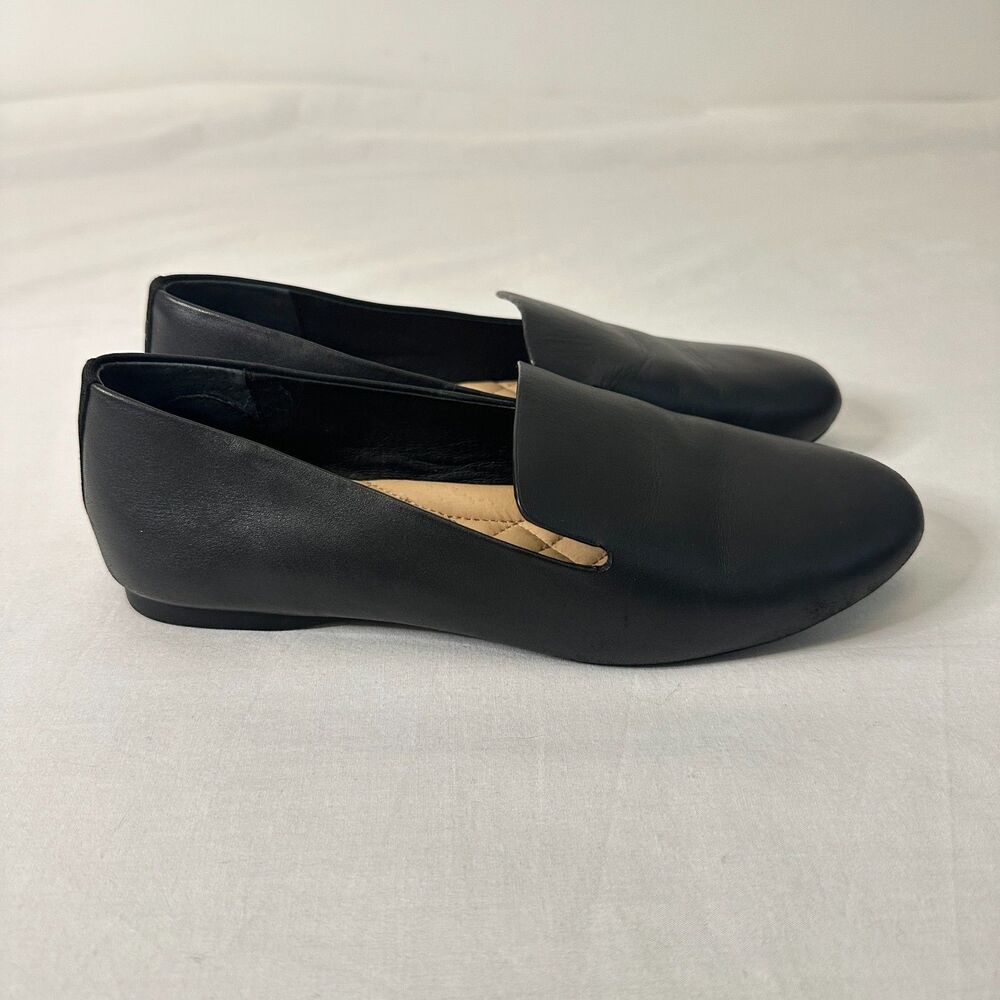 Birdies The Starling Black Leather Slip On Loafers Women's 7 Comfort Chic Luxury - Picture 2 of 9